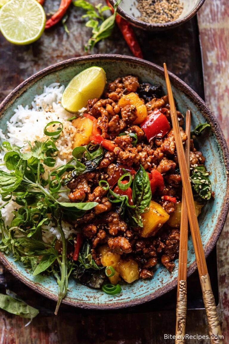 20 Minute Ginger Pineapple Chicken Stir Fry