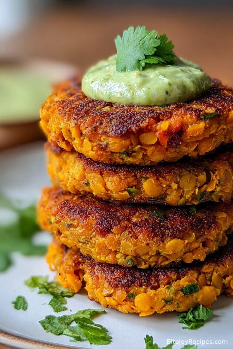 Crispy Sweet Potato & Red Lentil Patties That Delight Crisp Tastes