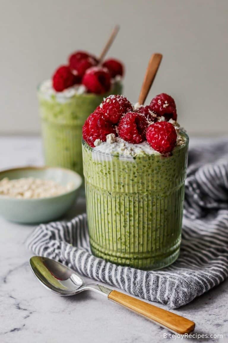 Energizing Matcha Overnight Oats With Greek Yogurt