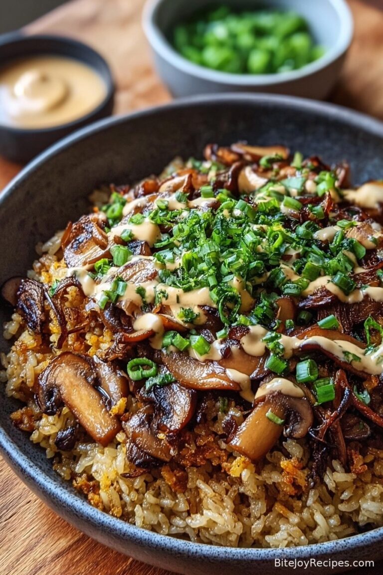 Miso Mushroom Crispy Rice