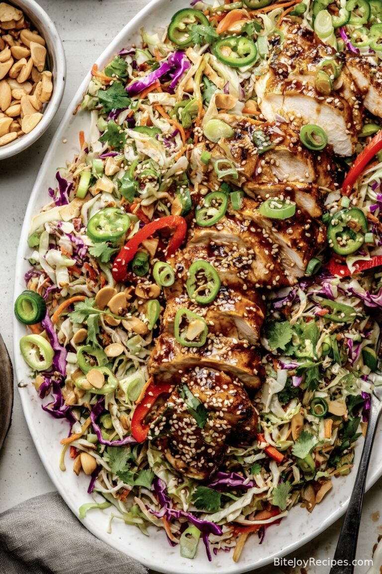 Sesame Chicken Cabbage Crunch Salad