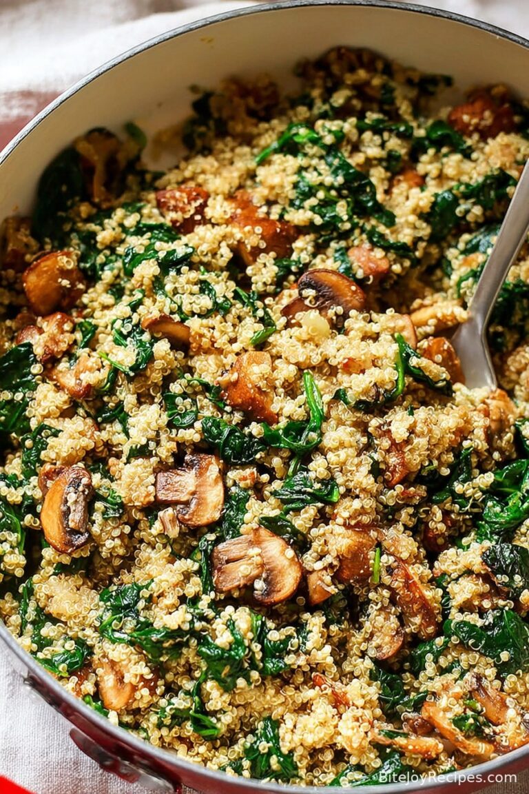 Spinach Mushroom Quinoa