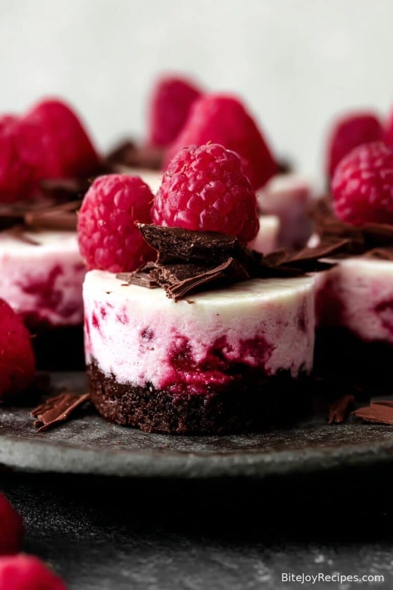 Raspberry Cheesecake Bites with Chocolate Crust
