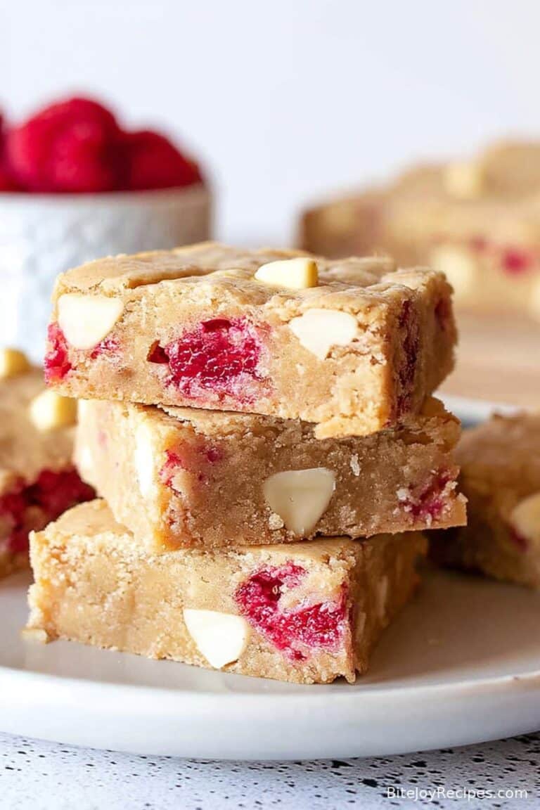 White Chocolate Raspberry Blondies