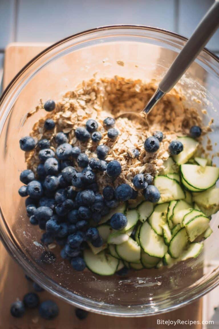 Zucchini Blueberry Baked Oatmeal